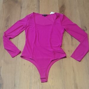 NWT Weatever Long Sleeved Pink Bodysuit Size Medium